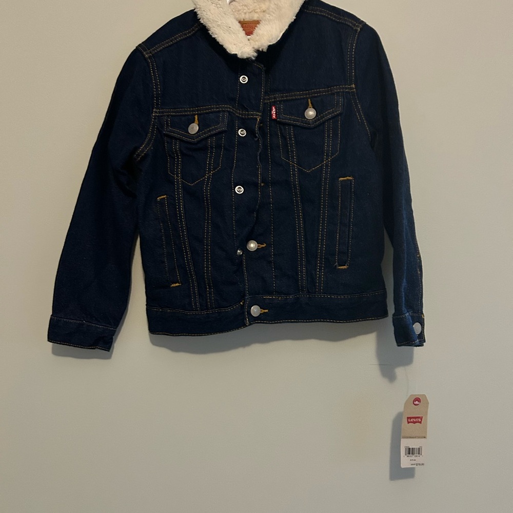 Levi's Dark Denim Sherpa Jacket